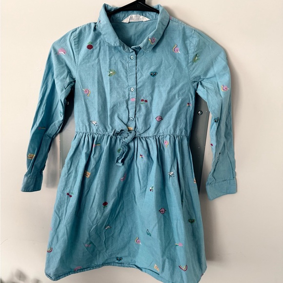 H&M Other - Girls H&M playtime Print Toys Food Animals Blue Dress 7/8